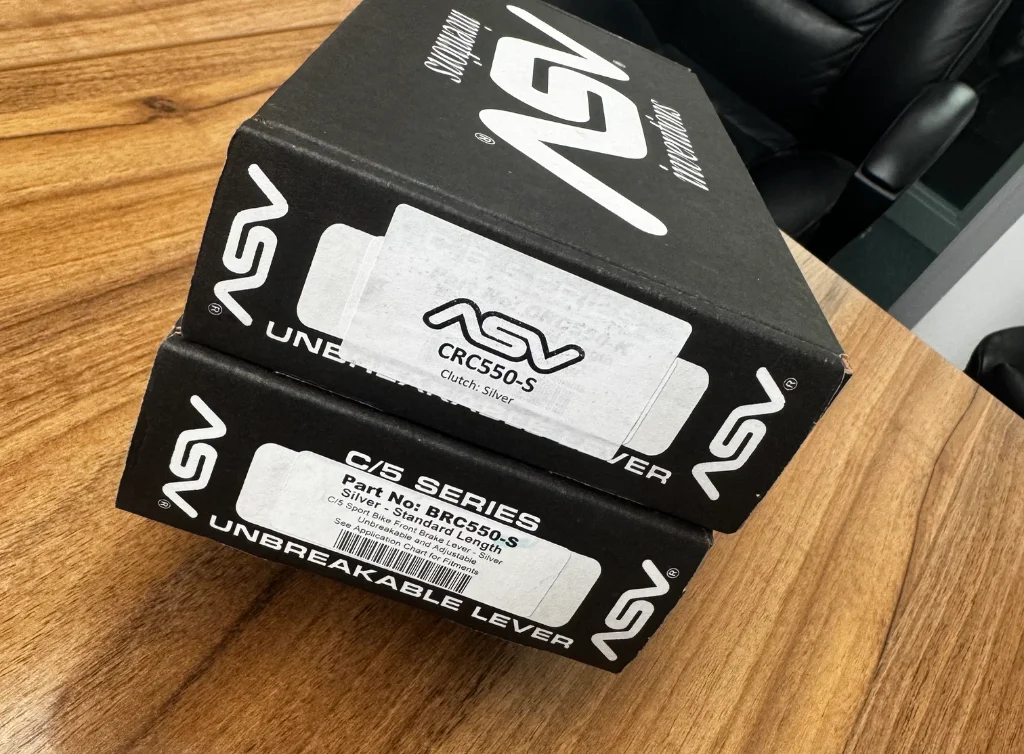 ASV Long Brake & Clutch Levers Silver