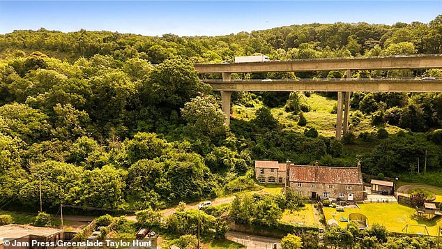 However, the home is smack bang underneath the M5 motorway