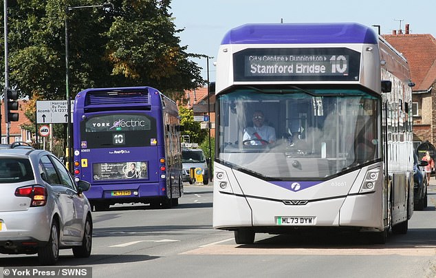 One of First Bus's new e-models which are being rolled out as part a eco-drive by the company