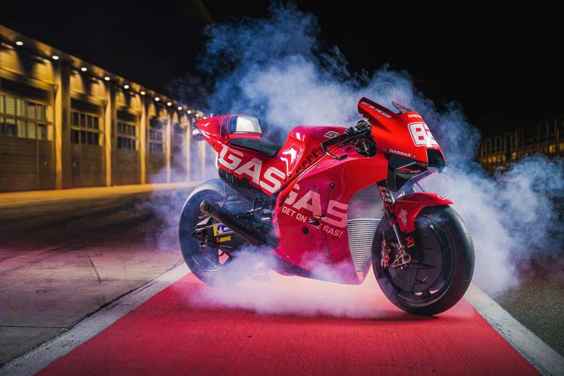 The stunning red and white of GASGAS on the KTM RC16